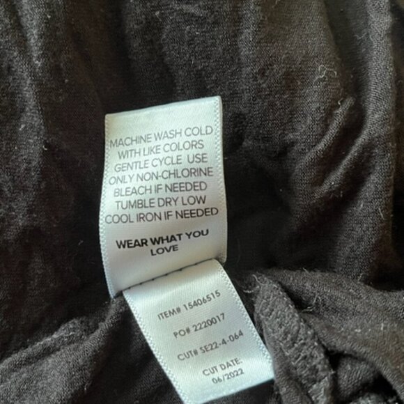 Super Soft by Torrid Rib Button Through Sleep Gown in Black with White Piping - Picture 8 of 8